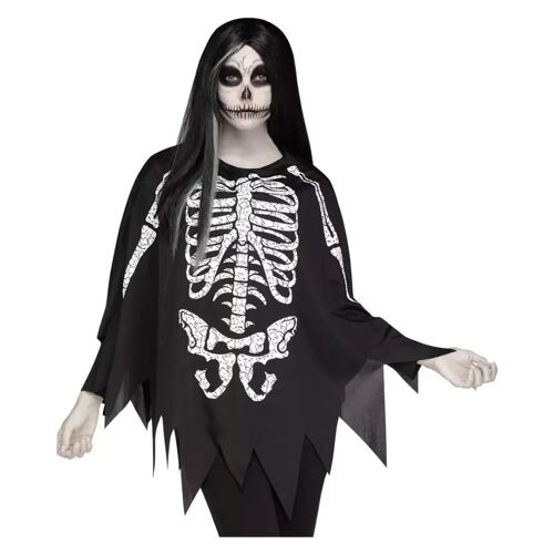 Karneval Universe Skelett Kostüm-Poncho für den Day of the Dead