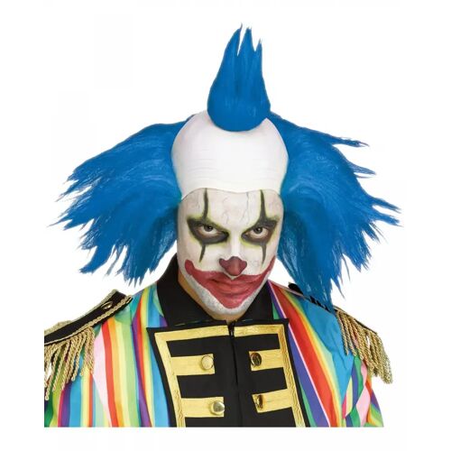 Karneval Universe Twisted Horror-Clown Perücke blau  Kostümzubehör