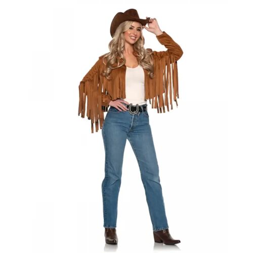 Karneval Universe Wild West Damen Jacke mit Fransen für Cowgirl Verkleidungen S