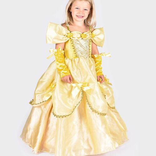 Den Goda Fen Kostüm – Prinzessinnenkleid – Gelb – 4-6 Jahre (104-116) – Den Goda Fen Kostüm