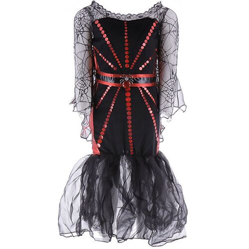 Great Pretenders Kostüm – Vampirkleid – Schwarz/Rot – 7-8 Jahre (122-128) – Great Pretenders Kostüm