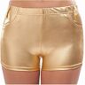 Lack-Hotpants, gold