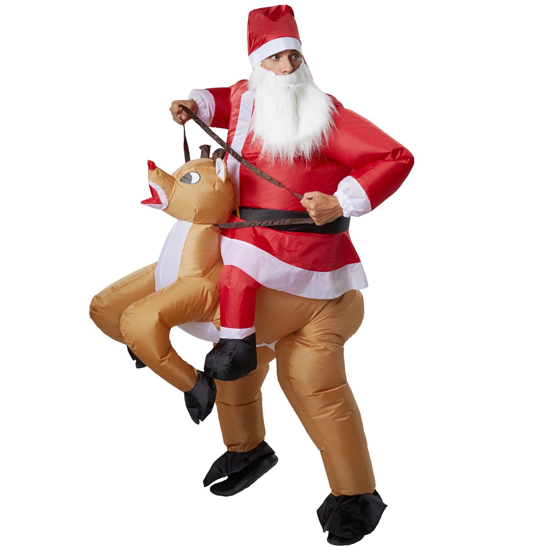 tectake Kostüm »Aufsitzkostüm Santa Claus«