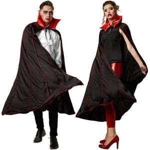 TecTake Vampyrkappe med takket krage - sort/rød