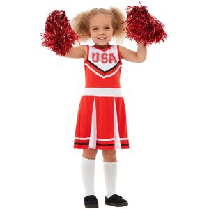 Funiglobal Funidelia   Cheerleader Kostume til piger ▶ Cheerleader, Amerikansk Fodbold, Gymnasium, Professioner - Rød