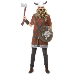 Funiglobal Funidelia   Viking kostume til mænd ▶ Nordisk, Valkyrier, Barbar, Vikinger - Brun
