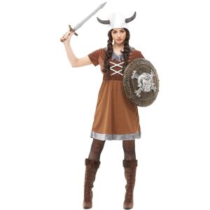 Funiglobal Funidelia   Viking kostume til kvinder ▶ Nordisk, Valkyrier, Barbar, Vikinger - Brun