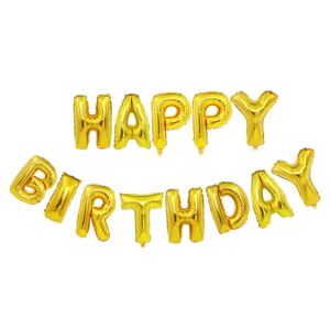 Megabilligt Tillykke med fødselsdagen balloner fest fødselsdag Kalas guld