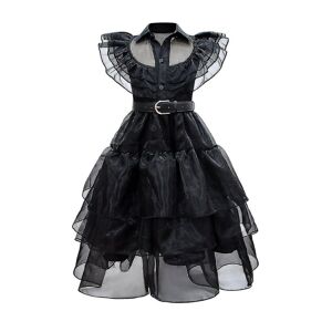 Puro Onsdag Addams kjole til piger Halloween karneval fest cosplay kostume
