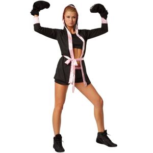 Dressforfun ® Bokser kostume kvinde sort/pink