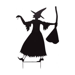 Europalms Silhouette Metal Witch with Broom, 140cm TILBUD NU