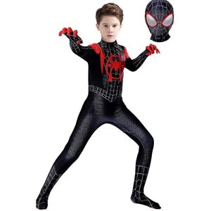 Kids Miles Morales kostume Spider-Man Cosplay Halloween sæt zy 120 cm V 140cm