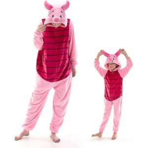 Snug Fit Unisex Voksen Onesie Pyjamas Flanell Cosplay Animal One Piece Halloween kostume Nattøj Hjemmetøj Q Plys L Y Piglet M