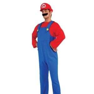 Voksne mænd Super Mario Bros Fancy Dress Cosplay kostume X H L