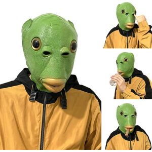 Grøn Fisk Monster Mask Hovedbeklædning Halloween Cosplay Fest Fancy Dress Up Rekvisitter Gaver