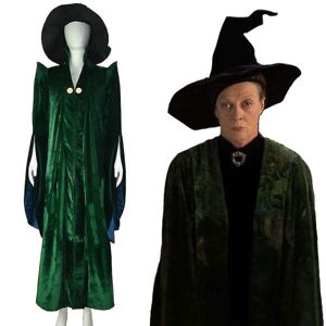 Mcgonagall Professor Green Robe Kostume Halloween Party Suit_s L