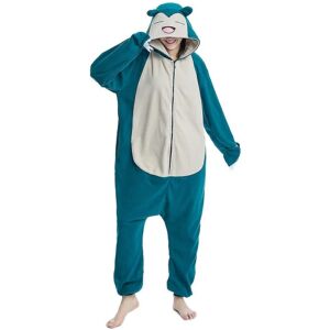 Reedca Snorlax Voksen Onesie Halloween Cosplay Kostumer Anime Pyjamas til kvinder og piger Knaplukning 2 XL