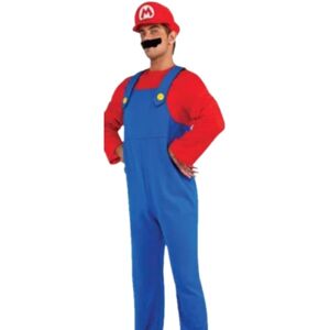 Voksne mænd Super Mario Bros Fancy Dress Cosplay kostume L