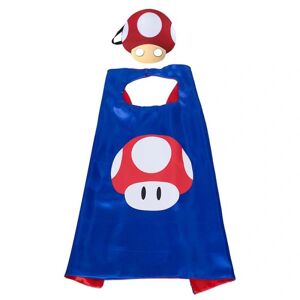 ESTONE Super Mario Bros Cosplay festkostume kappe og bind for øjnene Halloween fest fancy kjole gaver-A