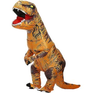 ESTONE Hot oppustelig dinosaur kostumer jakkesæt kjole T-rex Anime fest cosplay -hg yellow Adult 150-195cm