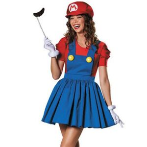 Kvinders Super Mario Cosplay Kostume Karakter Kostume Rød Rød M red m
