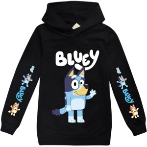 Drenge Piger Bluey Fashion Hættetrøje Børnekostume Cosplay Sweatshirt black 140cm