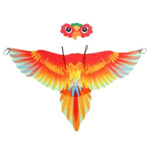 Børn Papegøje Wing Coat Kostume Bird Cape RØD