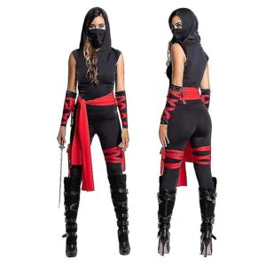 Sexede Ninja-kostumer Japan Samurai Cosplay Anime Halloween-kostumer til kvinder Voksen Warrior Jumpsuits i et stykke Karnevalskjole M L