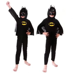 Børne Superhelte Cosplay Kostume Fancy Dress Up Tøj Outfit Sæt Batman L