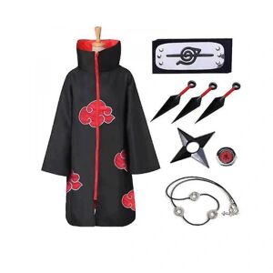 TFXHUA Akatsuki cape anime robe halloween cosplay lang kappe sæt på 12 XL