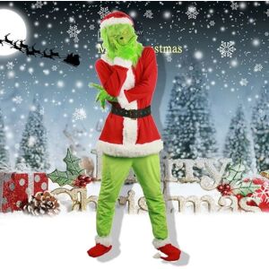 Julefest cosplay grinchen kostume maske børn/voksne 150 cm