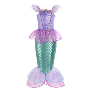 Halloween Havfrue Børn Kjole Havfrue Prinsesse Kjole Ariel Pige Kjole-lilla Purple 140cm