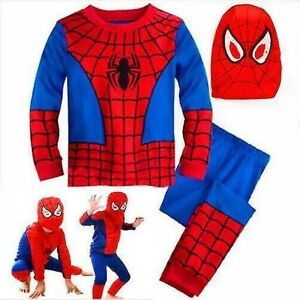 Børn Drenge Spiderman Cosplay Kostume Maske Superhelte Fancy Dress Festtøj M(4-5 år) - Perfet