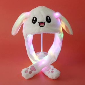 HEET 1 Stk Glowing e Bunny Ears Hat Glowing Ear Moving Bunny Hat White