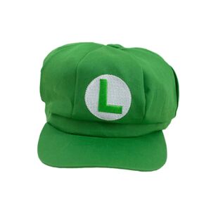 Super Mario Bros Hat Luigi Letter trykt Cosplay Newsboy-kasket Baseball-kasketter til voksne Waluigi Wario Odyssey-kasket Green