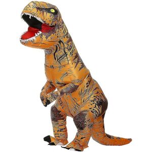 Hot oppustelig dinosaur kostumer jakkesæt kjole T-rex Anime fest cosplay brown Adult 150-195cm