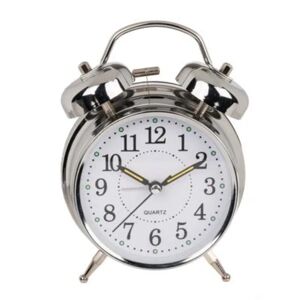 Vækkeur / Alarm Clock - Klassisk ur Metal look