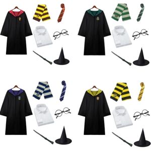 Halloween Harry Potter magisk robe perifer cos kostume performance kostume sæt Hufflepuff XL