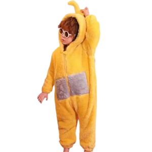 Børne-teletubbies-kostume julepyjamas jumpsuit Yellow 13-14Years