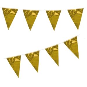 Sassier Vimpelguirlande Guld Perfekt som festpynt 10 meter Skab feststemning ved bryllupper, børnefester, studenterfester og fødselsdage Gold