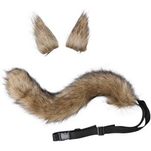 Faux Fur Cat Fox Wolf Furry hale og ører til Halloween SQBB