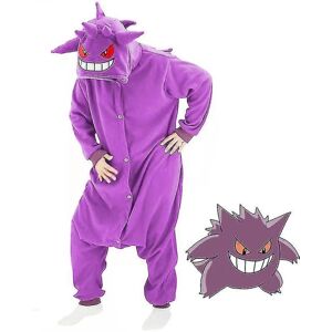 Gengar Kostume Full Body Pyjamas Halloween Christmas One Piece Kigurumi til mænd Kvinder-WELLNGS XL