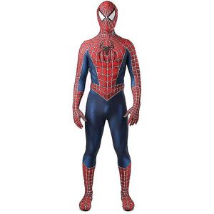 unbranded Sort/rød Tobey Maguire Spiderman kostume - perfekt til cosplay Halloween (voksne/børn) red 190