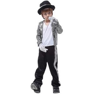 3-16 år Børn Teenagere Michael Jackson Cosplay Kostume Performance Outfits Sæt Halloween Fest Fancy Dress Gaver-hao 12-14 Years