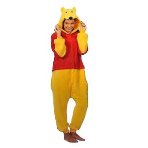 Winnie The Pooh Characters Unisex Onesiee Fancy Dress Kostume Hættetrøjer Pyjamas S Winnie the poor M(160CM-170CM)