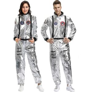 Par Astronaut Jumpsuit Uniform Karneval Halloween Cosplay Fest Rumkostume Rollespil Fancy Dress Up Men M