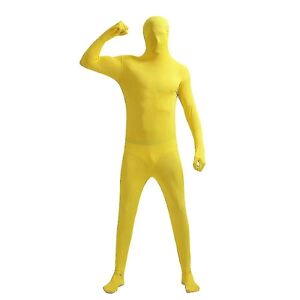Morph Ensfarvet Børn Voksen Unisex kostume Usynlig bodysuit Zentai-dragt til hele kroppen Yellow 190cm