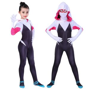 Halloween Ghost Spider Gwen med maske Cosplay-tøj H 130