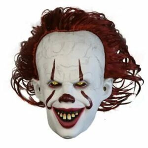 Halloween Cosplay Stephen King's It Pennywise klovnemaskekostume Mask without LED One size