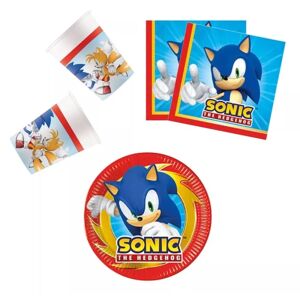 3-pakke Sonic Festpakke Party 8 personer Multicolor